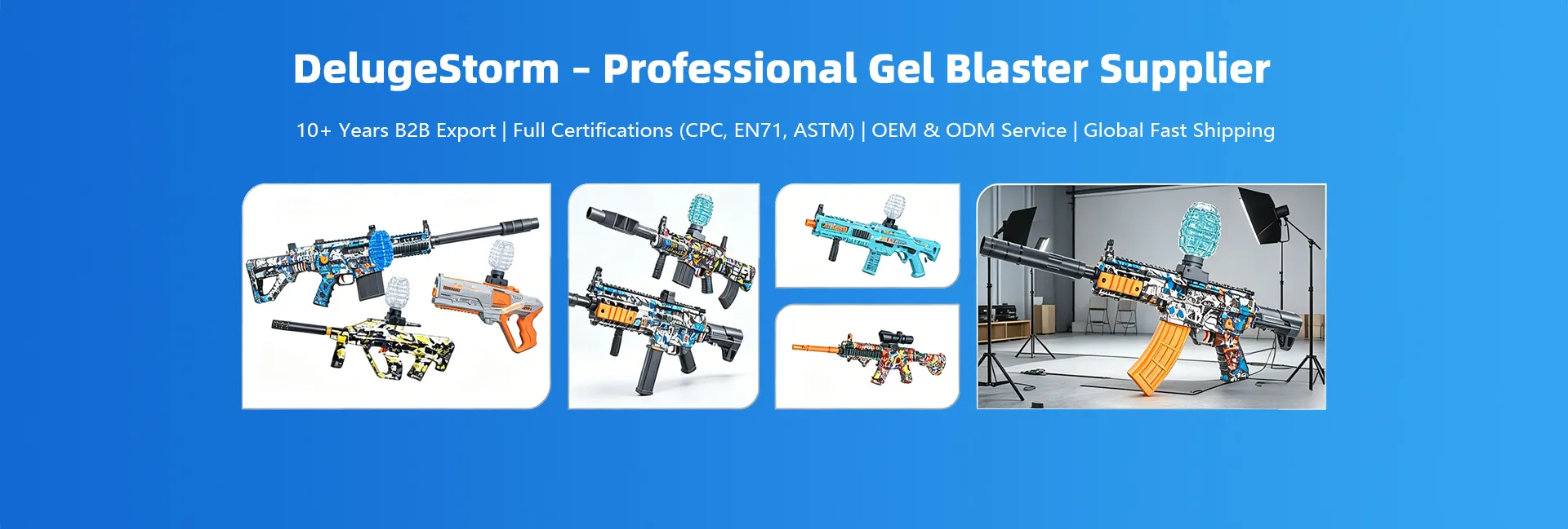 High-Performance Electric Gel Blaster Wholesale - Safe & Certified Gel Ball Guns